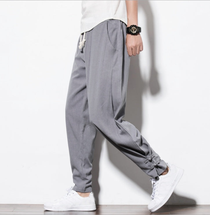 Autumn Harem Pants Menpure Linen Pants Linen Hemp Linen Pants Hip Hop Loose Vintage Long Pants Casual Joggers
