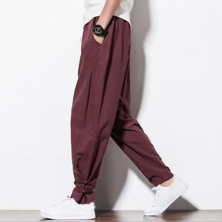 Autumn Harem Pants Menpure Linen Pants Linen Hemp Linen Pants Hip Hop Loose Vintage Long Pants Casual Joggers
