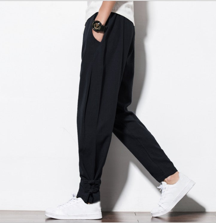 Autumn Harem Pants Menpure Linen Pants Linen Hemp Linen Pants Hip Hop Loose Vintage Long Pants Casual Joggers