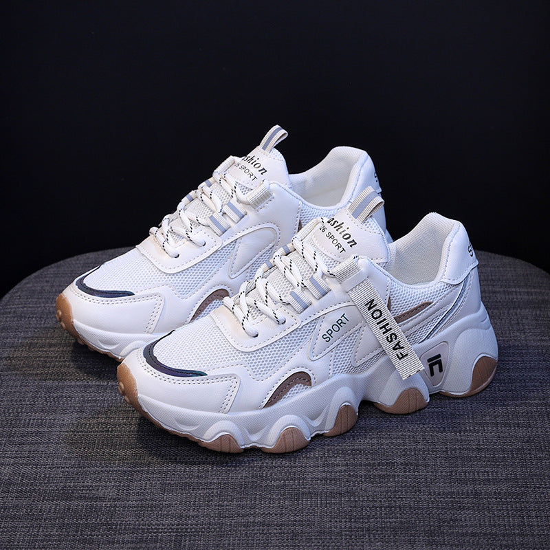 Breathable Sneakers With Thick Insoles For Women Students Running