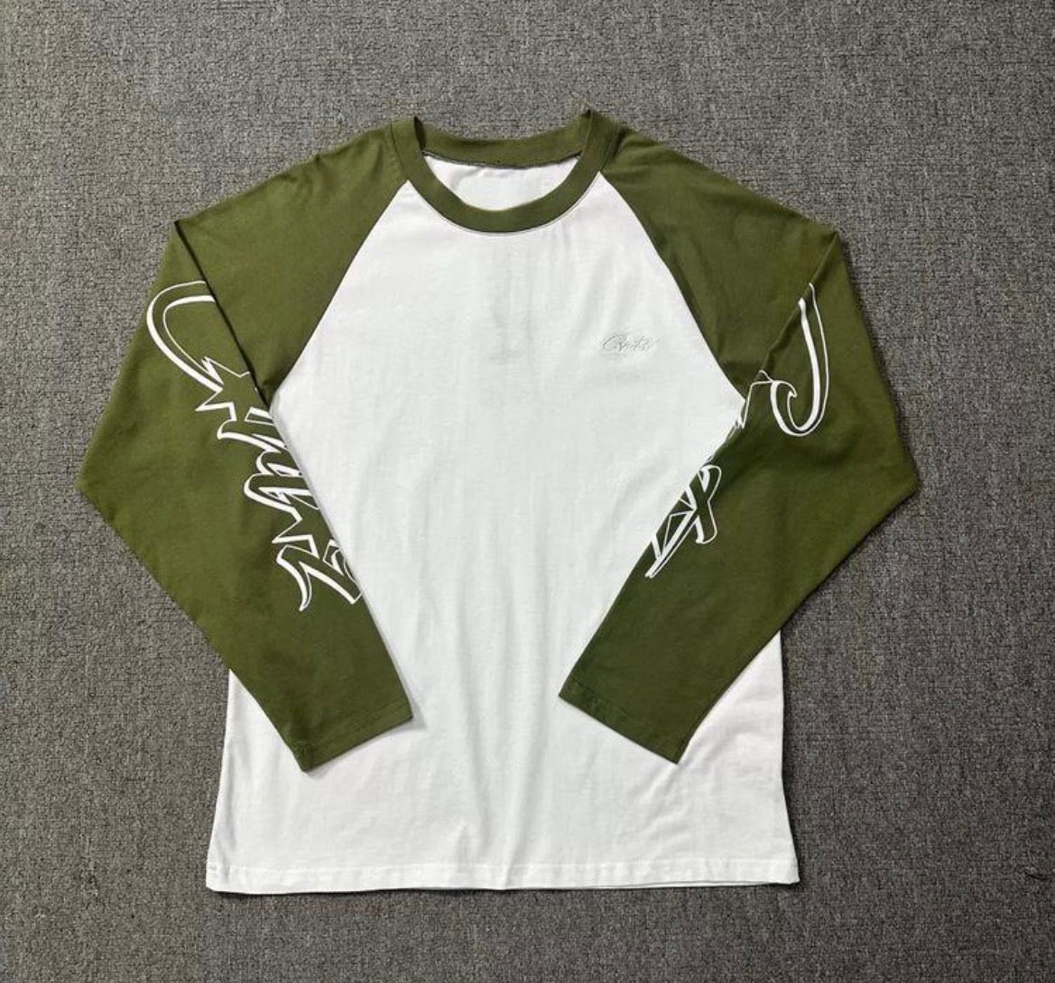 t-shirt manche longue vert