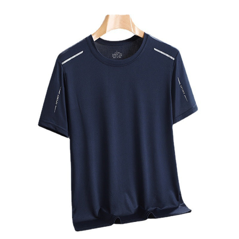 Ice Silk T-shirt Men's Quick-drying T-shirt T-shirt Breathable Trendy Top