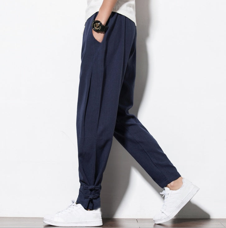 Autumn Harem Pants Menpure Linen Pants Linen Hemp Linen Pants Hip Hop Loose Vintage Long Pants Casual Joggers